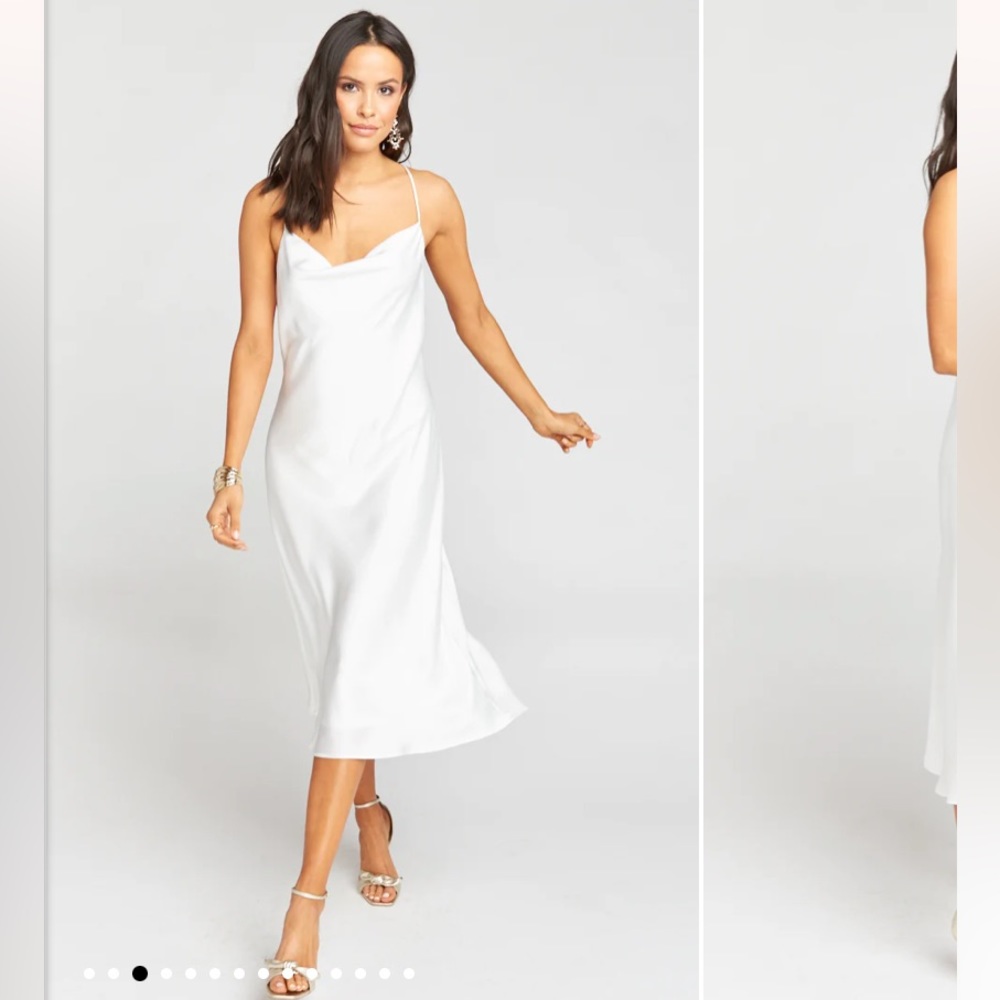 Show me your Mumu - Verona Cowl Dress ~ Ivory Luxe Satin